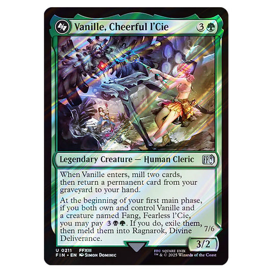 Vanille, Cheerful l'Cie 0211 card from the Magic The Gathering set Universes Beyond - Final Fantasy