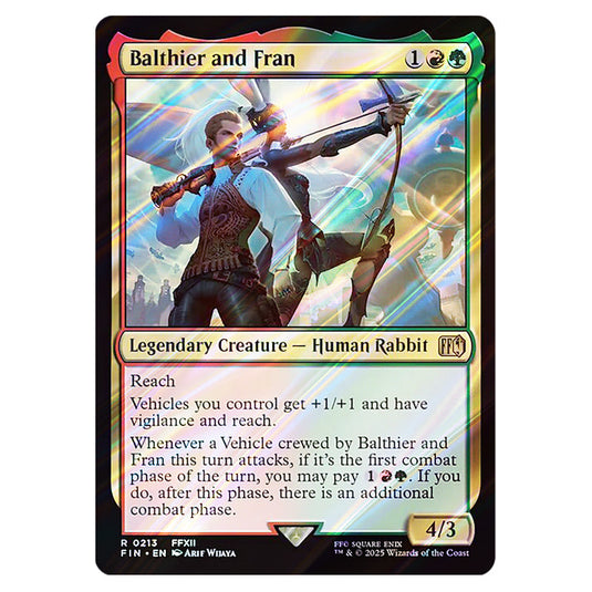 Balthier and Fran 0213 card from the Magic The Gathering set Universes Beyond - Final Fantasy