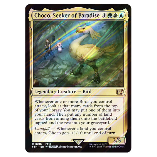 Choco, Seeker of Paradise 0215 card from the Magic The Gathering set Universes Beyond - Final Fantasy