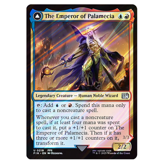 The Emperor of Palamecia // The Lord Master of Hell 0219 card from the Magic The Gathering set Universes Beyond - Final Fantasy
