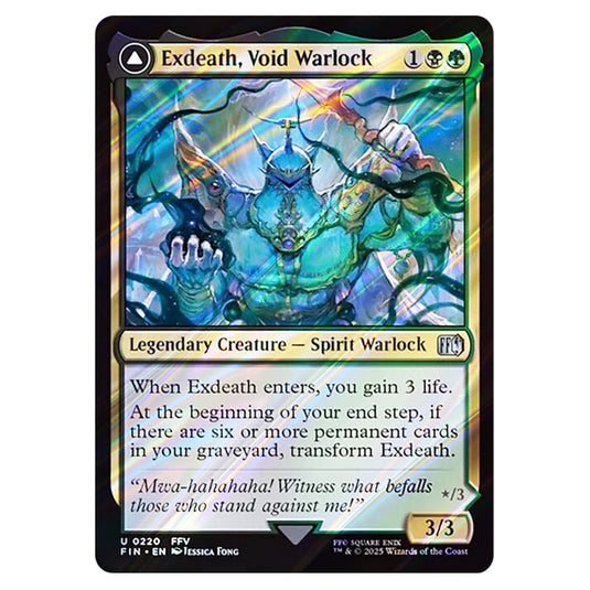 Exdeath, Void Warlock // Neo Exdeath, Dimension's End 0220 card from the Magic The Gathering set Universes Beyond - Final Fantasy