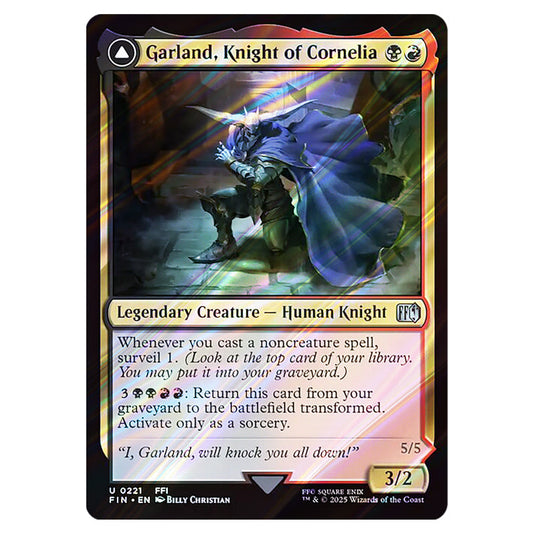 Garland, Knight of Cornelia // Chaos, the Endless 0221 card from the Magic The Gathering set Universes Beyond - Final Fantasy