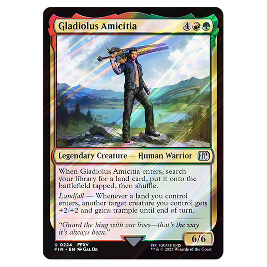 Gladiolus Amicitia 0224 card from the Magic The Gathering set Universes Beyond - Final Fantasy