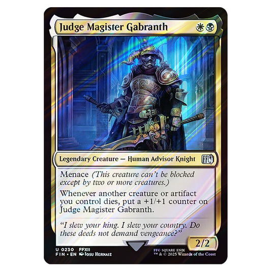 Judge Magister Gabranth 0230 card from the Magic The Gathering set Universes Beyond - Final Fantasy