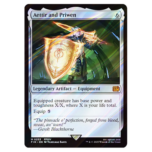 Aettir and Priwen 0253 card from the Magic The Gathering set Universes Beyond - Final Fantasy