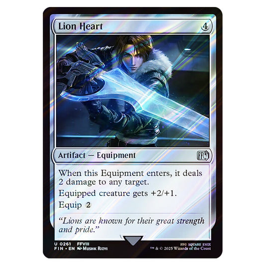 Lion Heart 0261 card from the Magic The Gathering set Universes Beyond - Final Fantasy