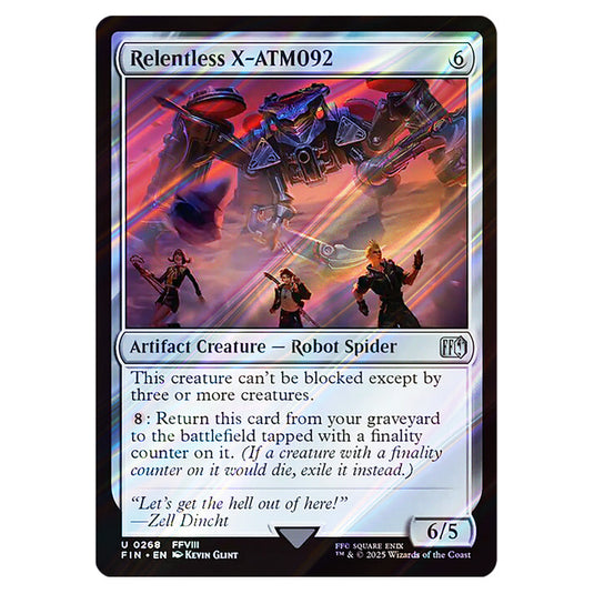 Relentless X-ATM092 0268 card from the Magic The Gathering set Universes Beyond - Final Fantasy