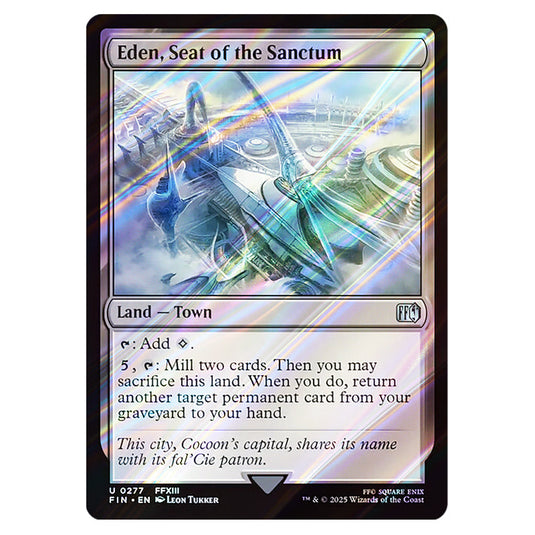Eden, Seat of the Sanctum 0277 card from the Magic The Gathering set Universes Beyond - Final Fantasy