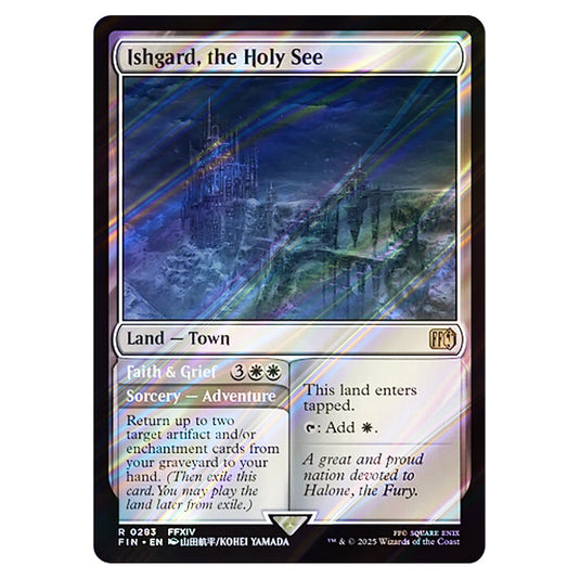 Ishgard, the Holy See // Faith & Grief 0283 card from the Magic The Gathering set Universes Beyond - Final Fantasy