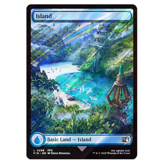 Island 0298 card from the Magic The Gathering set Universes Beyond - Final Fantasy