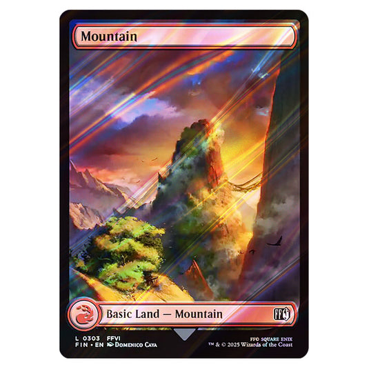 Mountain 0303 card from the Magic The Gathering set Universes Beyond - Final Fantasy
