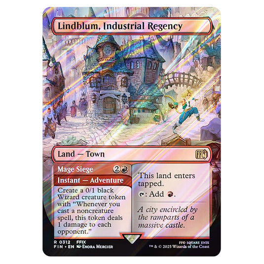 Lindblum, Industrial Regency // Mage Siege 0312 card from the Magic The Gathering set Universes Beyond - Final Fantasy