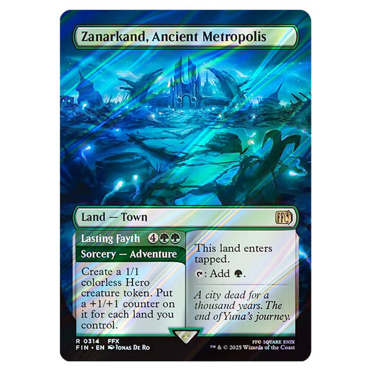 Zanarkand, Ancient Metropolis // Lasting Fayth 0314 card from the Magic The Gathering set Universes Beyond - Final Fantasy
