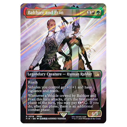 Balthier and Fran 0319 card from the Magic The Gathering set Universes Beyond - Final Fantasy