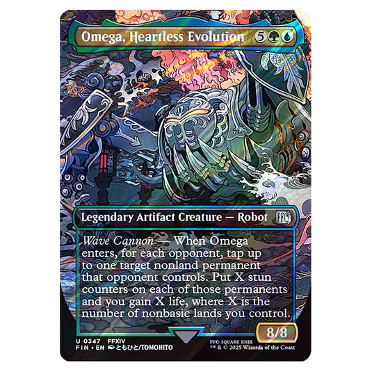 Omega, Heartless Evolution 0347 card from the Magic The Gathering set Universes Beyond - Final Fantasy