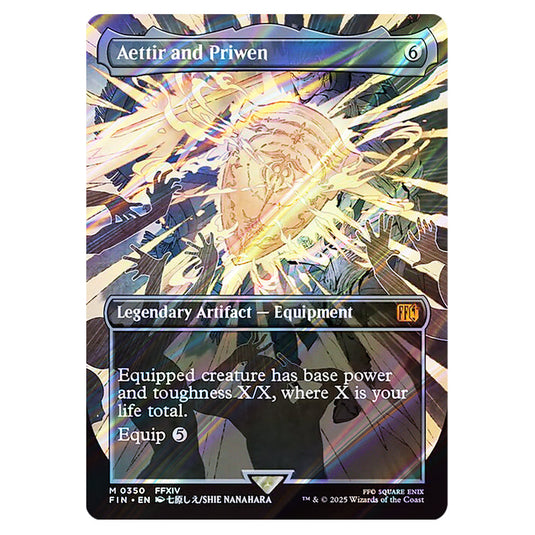 Aettir and Priwen 0350 card from the Magic The Gathering set Universes Beyond - Final Fantasy
