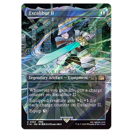 Excalibur II 0352 card from the Magic The Gathering set Universes Beyond - Final Fantasy
