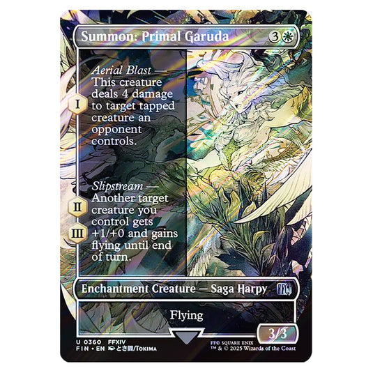 Summon: Primal Garuda 0360 card from the Magic The Gathering set Universes Beyond - Final Fantasy