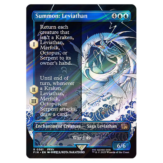 Summon: Leviathan 0361 card from the Magic The Gathering set Universes Beyond - Final Fantasy