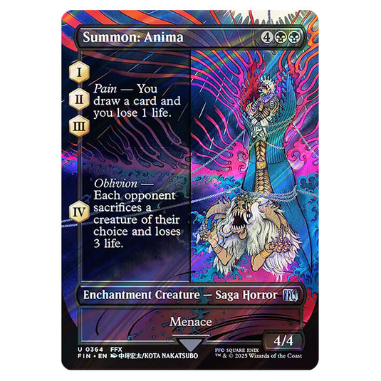 Summon: Anima 0364 card from the Magic The Gathering set Universes Beyond - Final Fantasy