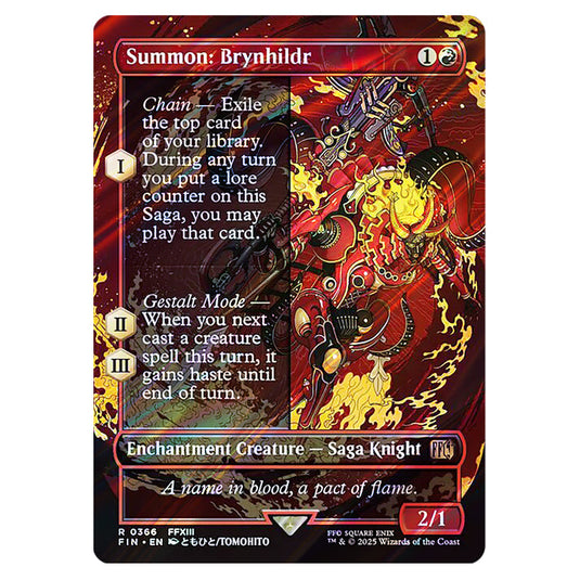 Summon: Brynhildr 0366 card from the Magic The Gathering set Universes Beyond - Final Fantasy