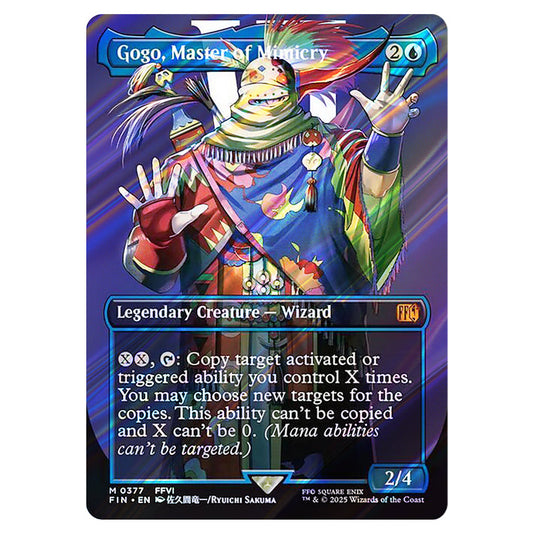 Gogo, Master of Mimicry 0377 card from the Magic The Gathering set Universes Beyond - Final Fantasy