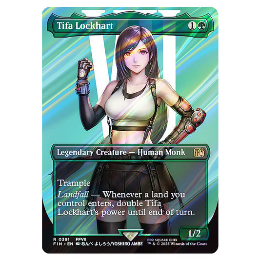 Tifa Lockhart 0391 card from the Magic The Gathering set Universes Beyond - Final Fantasy