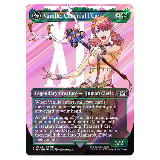 Vanille, Cheerful l'Cie 0392 card from the Magic The Gathering set Universes Beyond - Final Fantasy