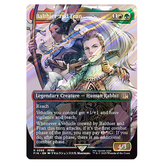 Balthier and Fran 0393 card from the Magic The Gathering set Universes Beyond - Final Fantasy