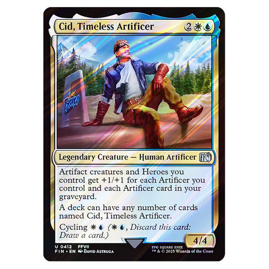 Cid, Timeless Artificer 0412 card from the Magic The Gathering set Universes Beyond - Final Fantasy