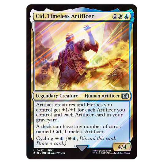 Cid, Timeless Artificer 0417 card from the Magic The Gathering set Universes Beyond - Final Fantasy