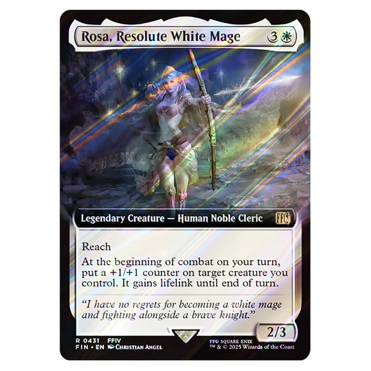 Rosa, Resolute White Mage 0431 card from the Magic The Gathering set Universes Beyond - Final Fantasy