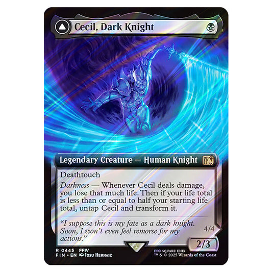 Cecil, Dark Knight // Cecil, Redeemed Paladin 0445 card from the Magic The Gathering set Universes Beyond - Final Fantasy