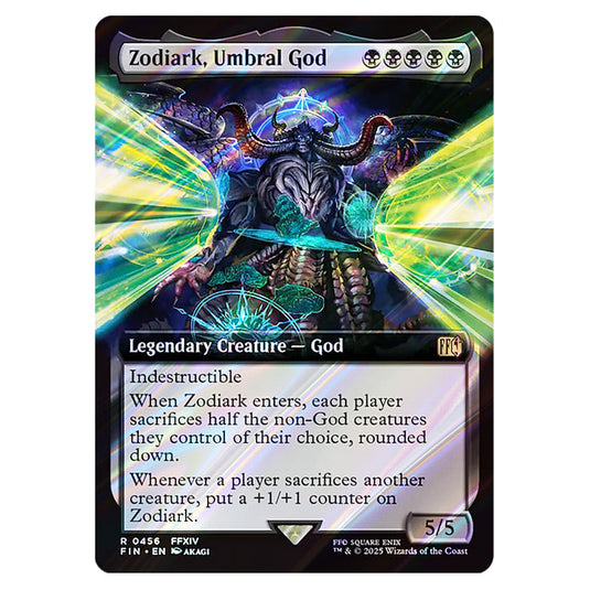 Zodiark, Umbral God 0456 card from the Magic The Gathering set Universes Beyond - Final Fantasy