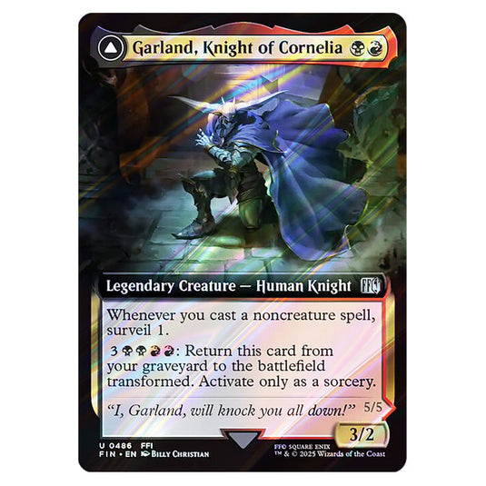 Garland, Knight of Cornelia // Chaos, the Endless 0486 card from the Magic The Gathering set Universes Beyond - Final Fantasy