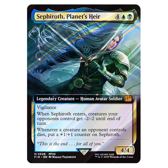 Sephiroth, Planet's Heir 0505 card from the Magic The Gathering set Universes Beyond - Final Fantasy
