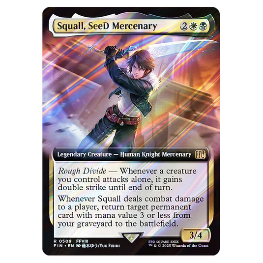 Squall, SeeD Mercenary 0509 card from the Magic The Gathering set Universes Beyond - Final Fantasy