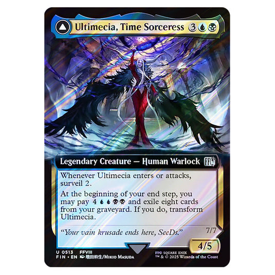 Ultimecia, Time Sorceress // Ultimecia, Omnipotent 0513 card from the Magic The Gathering set Universes Beyond - Final Fantasy