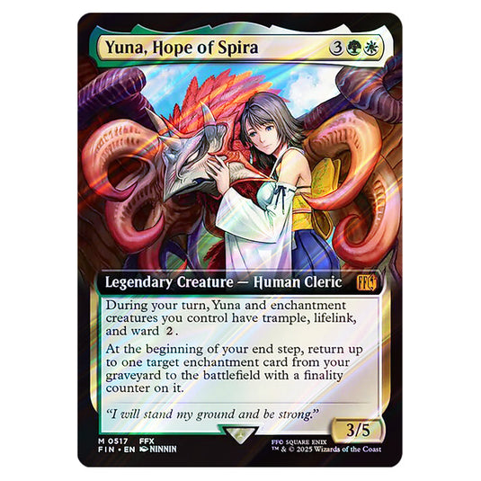 Yuna, Hope of Spira 0517 card from the Magic The Gathering set Universes Beyond - Final Fantasy