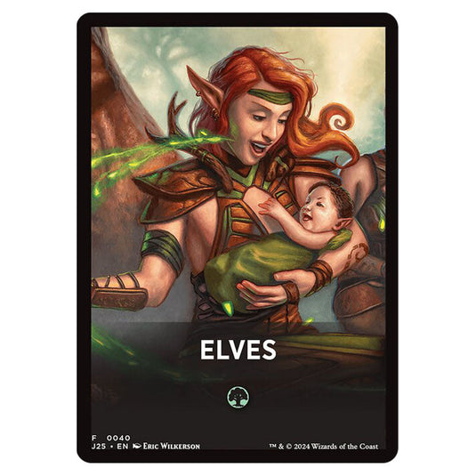Elves 0040 card from the Magic The Gathering set Foundations Jumpstart Front Cards