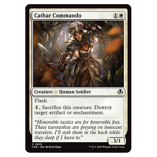 Cathar Commando 015 card from the Magic The Gathering set Innistrad Remastered