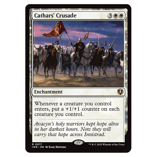 Cathars' Crusade 017 card from the Magic The Gathering set Innistrad Remastered