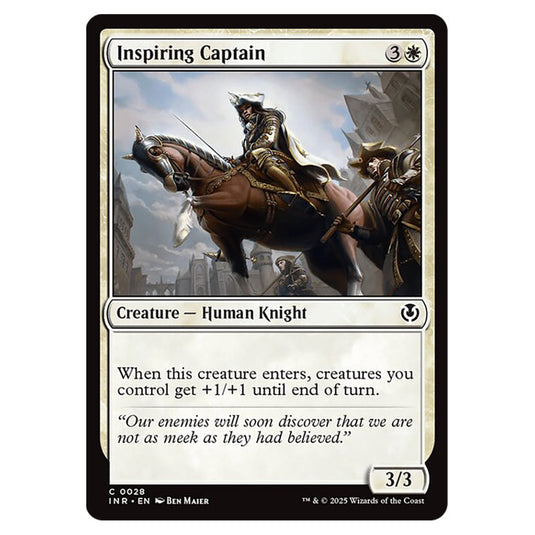 Inspiring Captain 028 card from the Magic The Gathering set Innistrad Remastered