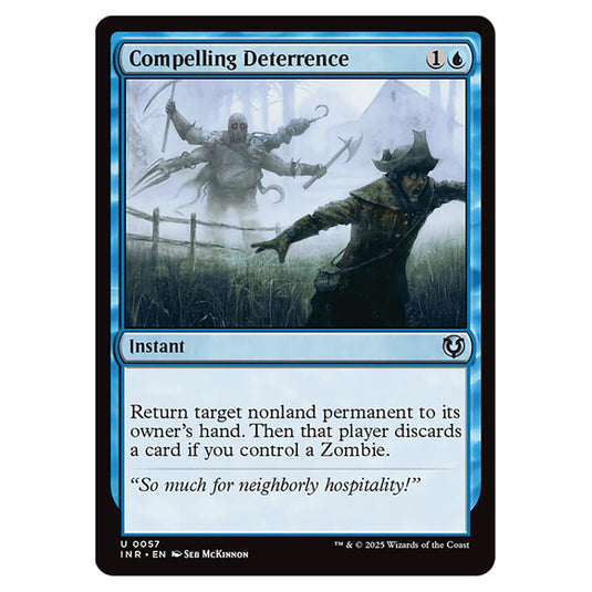 Compelling Deterrence 057 card from the Magic The Gathering set Innistrad Remastered