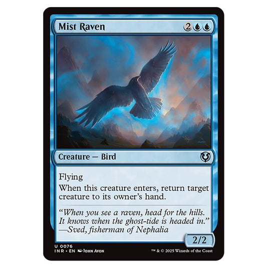 Mist Raven 076 card from the Magic The Gathering set Innistrad Remastered