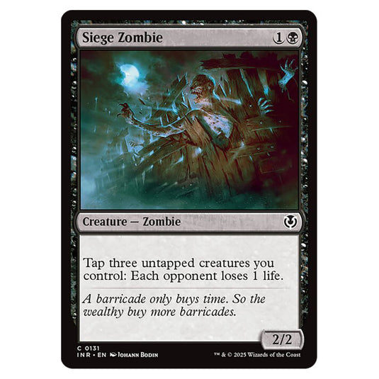Siege Zombie 131 card from the Magic The Gathering set Innistrad Remastered