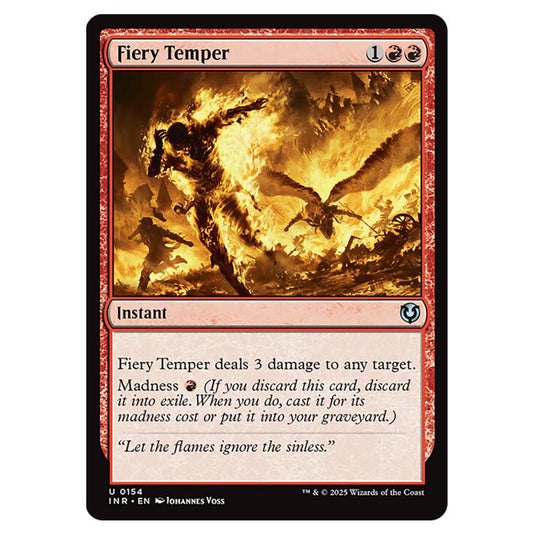 Fiery Temper 154 card from the Magic The Gathering set Innistrad Remastered