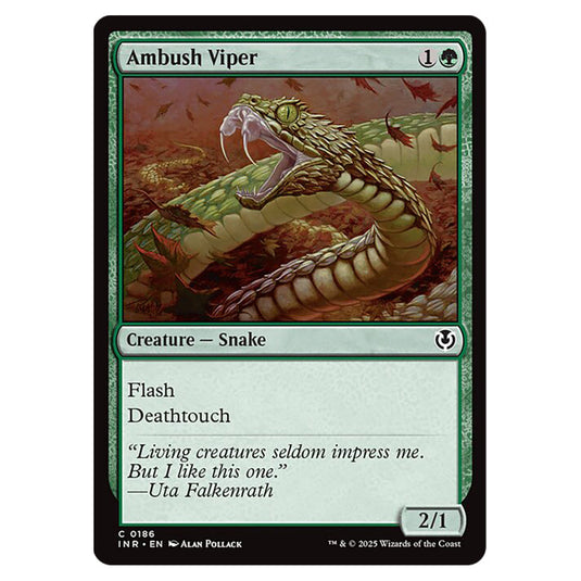 Ambush Viper 186 card from the Magic The Gathering set Innistrad Remastered