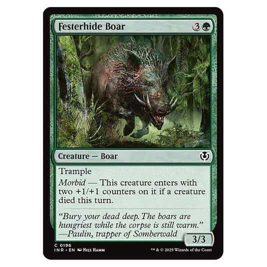 Festerhide Boar 196 card from the Magic The Gathering set Innistrad Remastered
