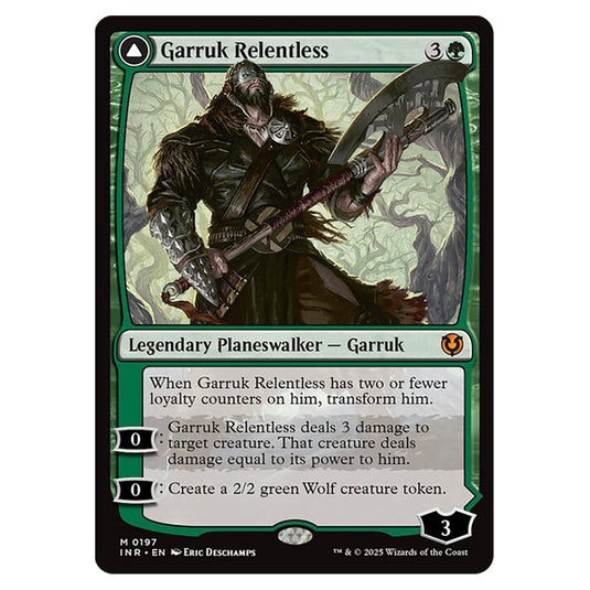 Garruk Relentless // Garruk, the Veil-Cursed 197 card from the Magic The Gathering set Innistrad Remastered